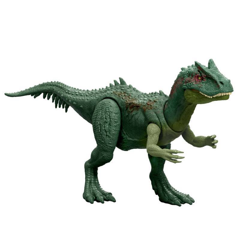 lot 38974 image: Jurassic World Rebirth Ultimate Damage Allosaurus Light Up Dinosaur Figure, Chomp & Roar Toy - Walmart Exclusive