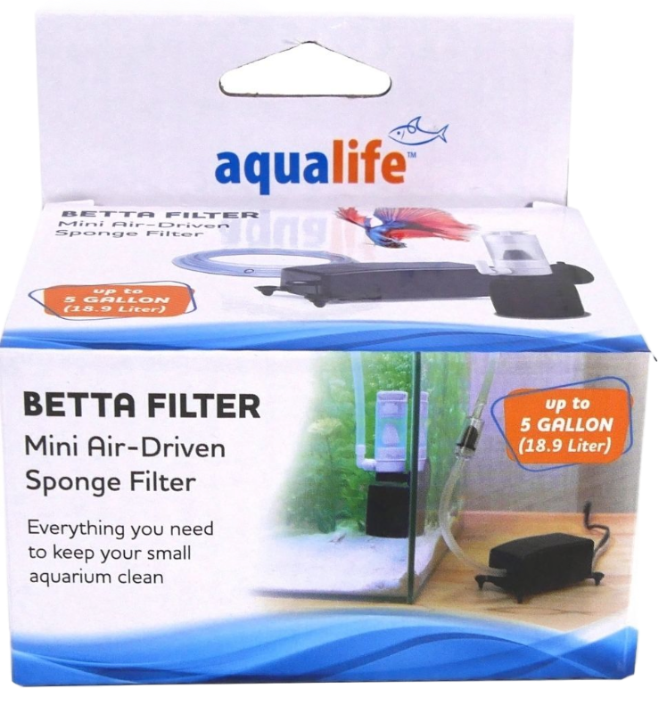 lot 38975 image: Penn-Plax Cascade Nano Aquarium Filter & Air Pump Kit for Bettas Filtration Perfect For Small Fish