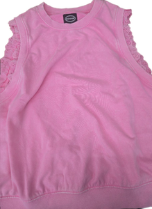 lot 41735 image: Scoop Pink Sleeveless Top with Eyelet Trim - Size S (4-6)