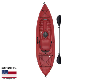lot 42212 image: Lifetime Tamarack 10 Ft. Sit - on - Top Kayak, Fire Red (90486) - Retail $216