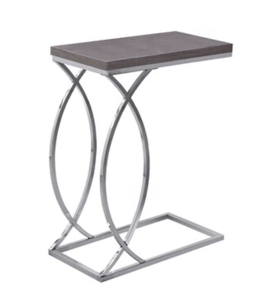 lot 42214 image: Monarch Specialties 18.25-in W x 25-in H GreyChrome Composite Modern End Table