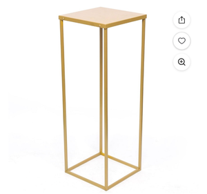 lot 42218 image: Gold Metal Wedding Flower Stand Pedestal Table Centerpiece Decor 2.3ft Detachable black NOT EXACT WITH STOCK PHOTO