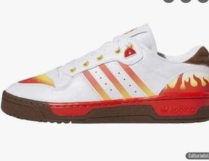 lot 42220 image: Adidas Rivalry Low Flame Sneakers Size 9