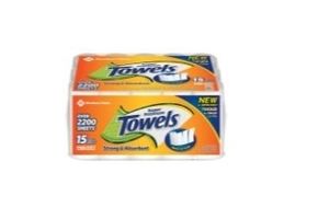 lot 42237 image: Members Mark Super Premium 2-Ply Select & Tear Paper Towels (150 Sheetsroll, 15 Rolls)