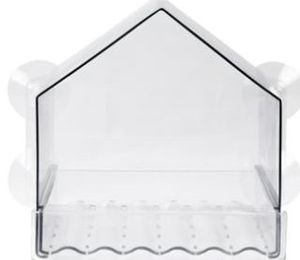 lot 42239 image: Natures Way Clear View Window Bird Feeder 2 Cup Bird Feeder with 4 Strong Suction Cups and Removable Fresh Seed Tray for Small and Large Wild Birds