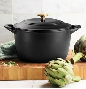 lot 42240 image: Tramontina Enameled Cast Iron 7-Quart Covered Round Dutch Oven