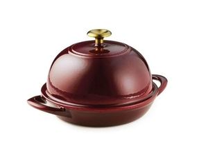 lot 42243 image: Tramontina 9.5 Enamel Cast Iron Bread Oven, Cranberry