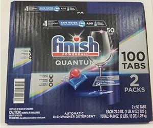 lot 42256 image: Finish Powerball Quantum Dishwasher Detergent 50 Tabs (Pack of 2)