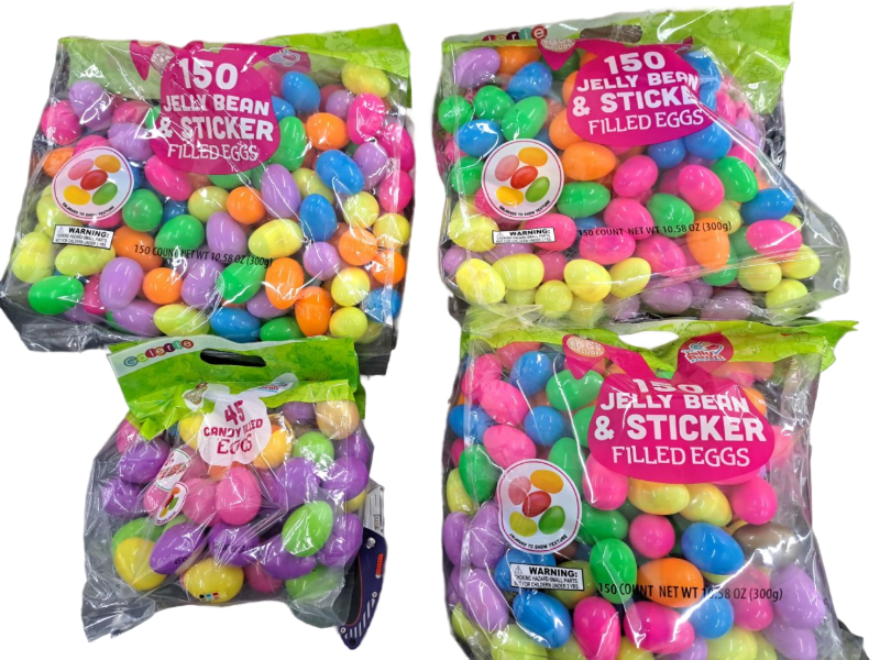 lot 40093 image: Galerie 495 Jelly Bean and Sticker Filled Easter Eggs (BEST BY OCTOBER 15TH 2027)