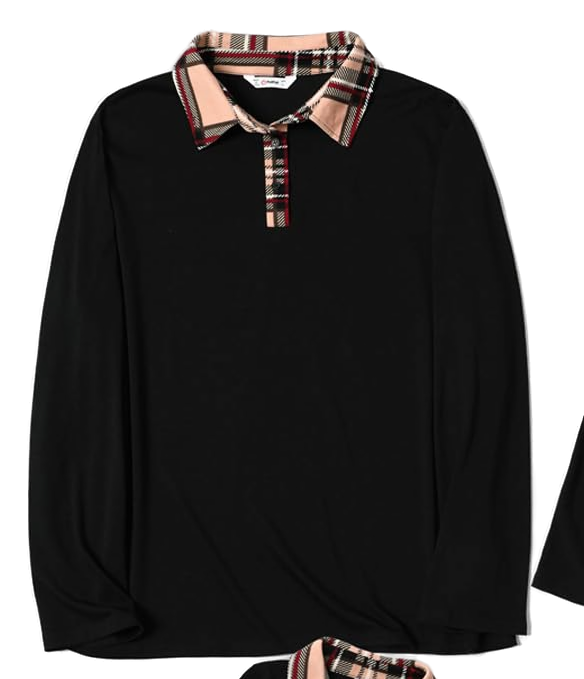 lot 9084 image: PATPAT Matching Shirts for Family Father Son Matching Shirts Mommy and Me Boy Outfits Plaid Dress and Casual Long Sleeve Button Down Plaid Shirts Blouse Top Khaki Buffalo Plaid Toddler Boy 3-4 Years&nbsp