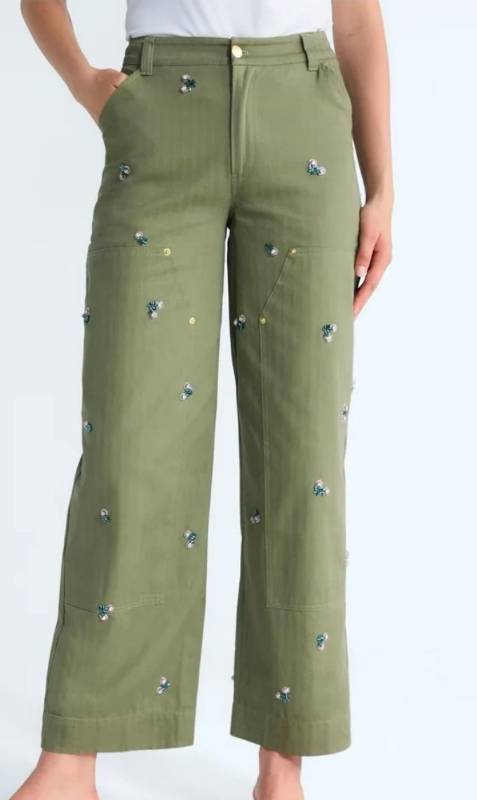 lot 41048 image: Free Assembly Womens EMB MR CARPENTER PANTS, Size 8