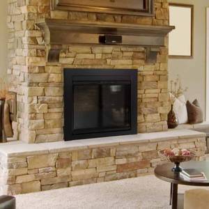 lot 40473 image: Pleasant Hearth Warming AN-1012 Alpine Fireplace Glass Door for Masonry Fireplaces  Large  Black - Retail $291