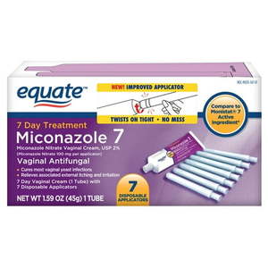 lot 41798 image: Equate Miconazole 7-Day Vaginal Cream with Disposable Applicators  1.59 oz  Yeast Infection Treatment BEST BY 062027