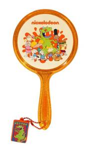 lot 41817 image: Nickelodeon Characters Hand Mirror with Reptar Charm