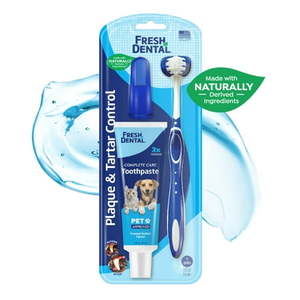 lot 41821 image: Naturel Promise Fresh Dental Tooth Brushing Kit for Dogs & Cats  2 oz Gel and Toothbrush