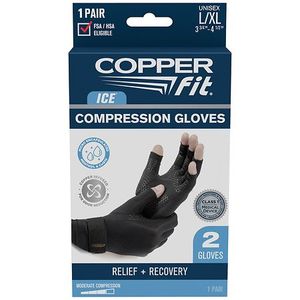 lot 41838 image: Copper Fit Ice Gloves Infused with Cooling Action and Menthol SINGLE
