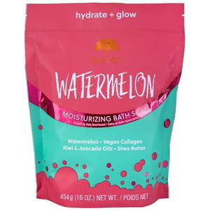lot 41856 image: Tree Hut Bath Salts  Moisturizing Bath Soak  Helps Nourish  Soften & Tone Skin  Watermelon  16 oz
