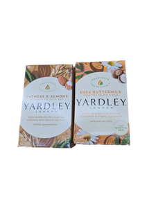 lot 41860 image: Yardley London Nourishing Bath Bar Soap Set - Oatmeal & Almond and Shea Buttermilk