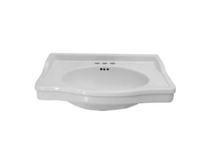 lot 42258 image: Barclay Ensal pedestal lavatory White Vitreous China Modern Pedestal Sink Combo (30-in x 21.75-in x 35.625-in)