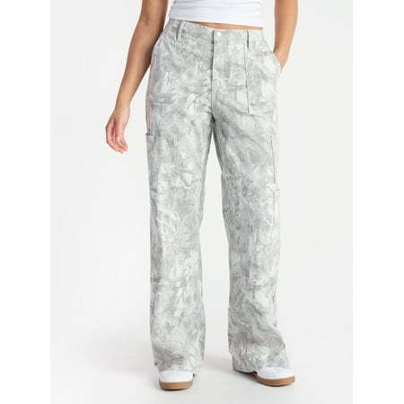 lot 41014 image: No Boundaries Wide Leg Cargo Pants 30 Inseam  Womens and Womens Plus SIZE 4x, 28W-30W