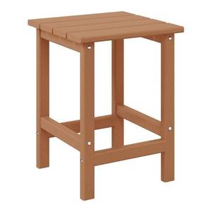 lot 40501 image: Polytrends Laguna Hdpe All Weather Outdoor Patio Square Side Table Teak