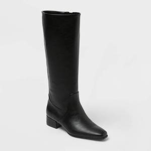 lot 41869 image: Womens Wide Width & Calf Rhi Boots with Memory Foam Insole �� Universal Thread Black Size 8.5 - Retail $45