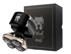 lot 41881 image: Pitbull Silver PRO Head & Face Shaver  USB charging cable included  Verified Seller Skull Shaver Powers On, Does Not Spin, SEE Pictures  - Retail $79