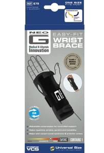 lot 41902 image: Neo G Easy-Fit Wrist Brace Adjustable Support for Carpal Tunnel & Tendonitis FSAHSA Eligible