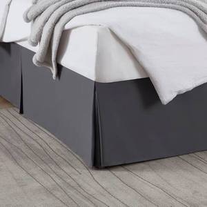 lot 41917 image: Nestl Dark Gray Bed Skirt Queen Size - 14 Inch Drop - Brushed Microfiber Hotel Quality Pleated Bed Skirt - Shrinkage & Fade Resistant