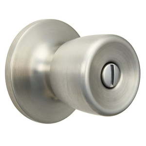 lot 41927 image: Hyper Tough Tulip Style Interior Privacy Doorknob in Stainless Steel Finish
