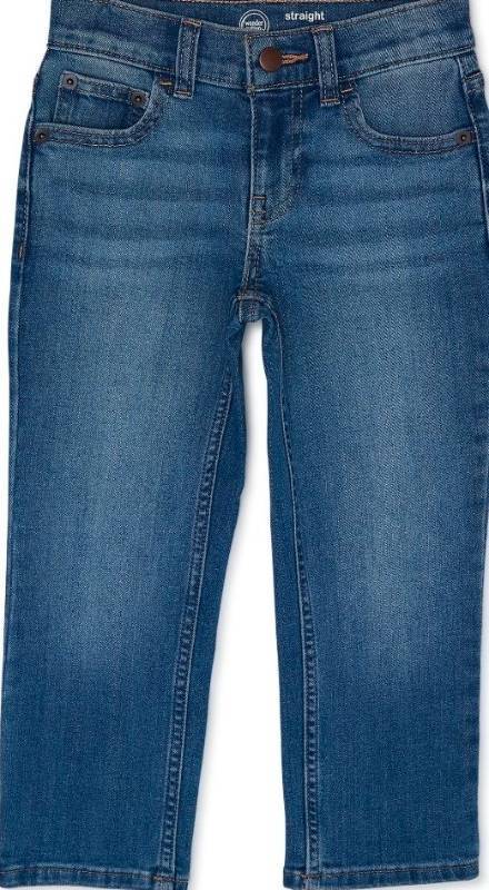 lot 41215 image: Wonder Nation Boys Straight Fit Denim Jeans, Size 8