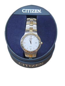 lot 37513 image: Citizen Quartz Two-Tone Dress Watch WR50 with Box