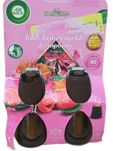 lot 37531 image: Air Wick Essential Mist Lush Honeysuckle & Raspberry Refills 2-Pack