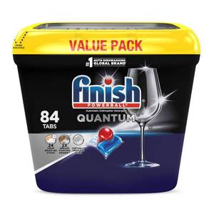 lot 40525 image: Finish Quantum Dishwasher Pods  No Pre-Rinse Dishwasher Detergent Soap Soap  Advanced Clean  84 Count