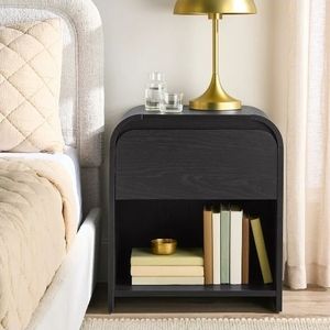 lot 40529 image: Better Homes & Gardens Juliet Nightstand with USB, Rich Black Finish