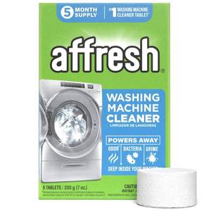 lot 41941 image: Affresh Washing Machine Cleaner - 5ct High Efficiency, Odor Control, Detergent Booster - Retail $61