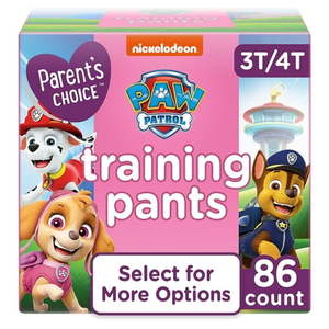 lot 41944 image: Parents Choice Girls Training Pants  3T4T  86 Count