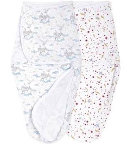 lot 41948 image: aden  anais Essentials x Harry Potter Wrap Swaddles, Cotton, Harry Potter Messenger, Unisex, Newborn, 0-3 M, 2-Pack