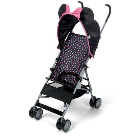 lot 39022 image: Disney Baby Comfort Height Character Umbrella Stroller with Basket  Modern Minnie (NO FRONT WHEELS)