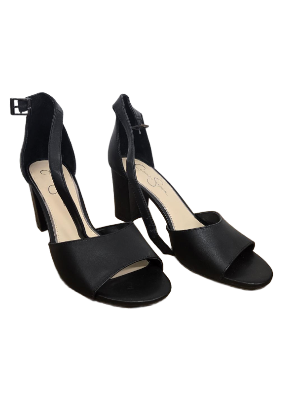lot 41177 image: Jessica Simpson Black Block Heel Sandals  -Size 12 (44)