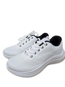 lot 37561 image: Easy Spirit White Knit Lace-Up Sneakers Size 6.5