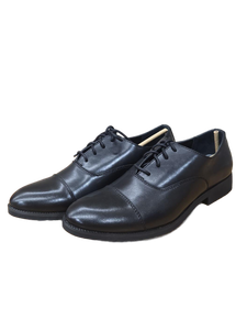 lot 37578 image: Golaiman Emmett Black Cap-Toe Oxford Dress Shoes Mens Size 10.5