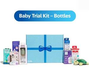 lot 39053 image: Walmart Baby Trial Kit of Bottles, Samples from 7 Brands, Various Features and Colors