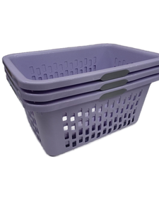 lot 40548 image: Serelite Purple Laundry Basket 3 Pack