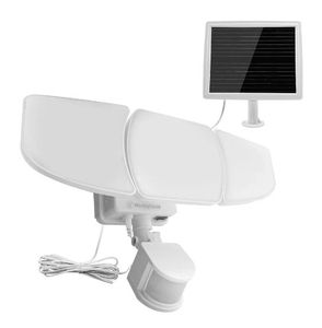 lot 40549 image: Westinghouse 2000 Lumen Solar Powered Security Light, Motion Sensor, White
