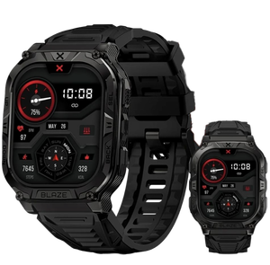lot 41982 image: Carbinox Blaze Smartwatch with GPS, Waterproof IP69K, Rugged Fitness Tracker, 170 Sports Modes for Android & iOS - Retail $140