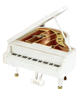 lot 41988 image: Daughter in Law Gifts Piano Shaped Music Box Comes with Keychain - Elegant Gift for Birthdays, Anniversaries, Holidays