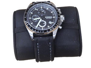 lot 41989 image: Fossil Decker Chronograph Watch 10 ATM Black Dial