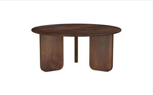 Dale 24 in. Brown Round Mango Wood Coffee Table (Cosmetic Damage) Retail: $279