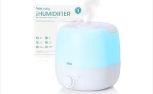 lot 42327 image: Frida Baby 3-in-1 Humidifier with Diffuser and Nightlight - White for Rooms 200-500 Sq. Ft., Quiet Operation, Portable, Adjustable Mist